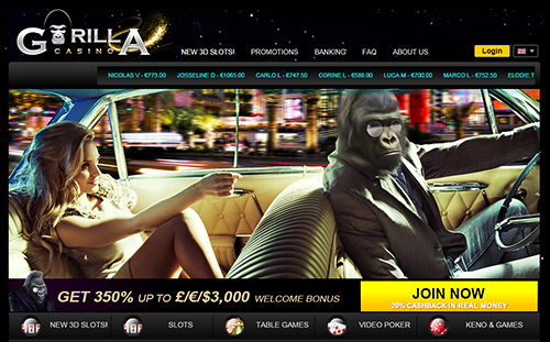 Gorilla Casino Screenshot